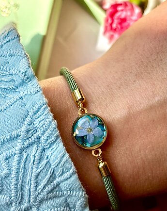 Bransoletka niezapominajka na szmaragdzie, Frant Art Jewellery
