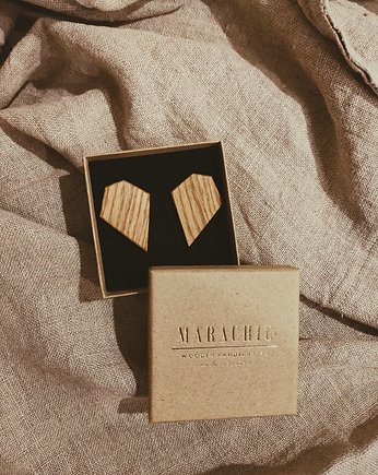 Kolczyki BOHO z drewna dębowego, MARACHIC