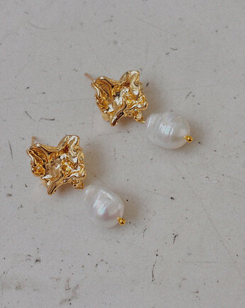 Kolczyki vintage z perłą barokową, Chmolowska Jewellery