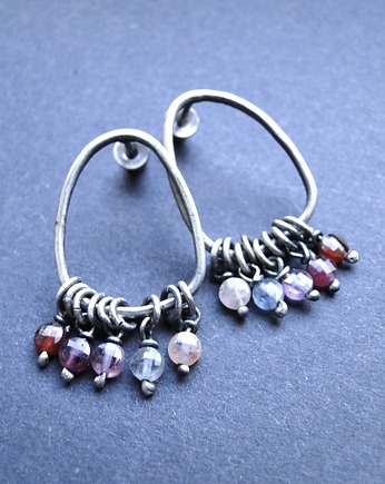 Kolczyki srebrne Spinel-Color, Memero