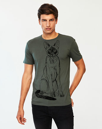 Siamese Cat Men's T-shirt khaki, SELVA