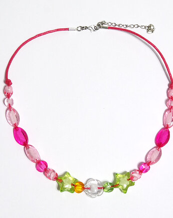 Naszyjnik - Różowy, zielony, yenoo
