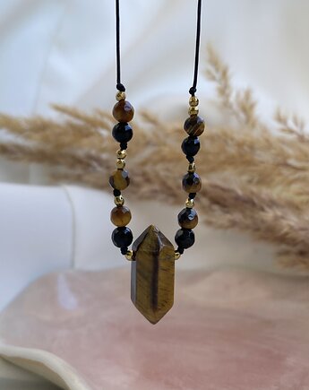 Naszyjnik z Tygrysim Okiem i Turmalinem, Szmaragdowa Polana