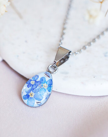 Wisiorek z niezapominajkami, nature gift