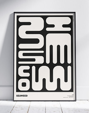 Plakat abstrakcyjny, abstrakcja, geometria - Wodorosty - Seaweed, Galeria EMU