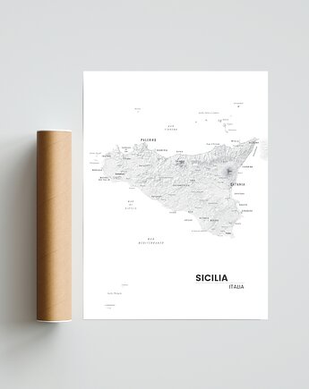 SYCYLIA Włochy plakat, maps by P