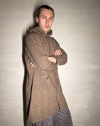 Wełniany krótki płaszcz z kapturem, soie star