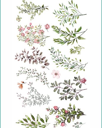 Tatuaż tymczasowy "Botaniczna kolekcja", Fotobloki and decor