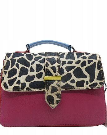 Torebka klasyczna skórzana na ramię pasek na klapce oryginalna OLIVKA, Olivka Warsaw