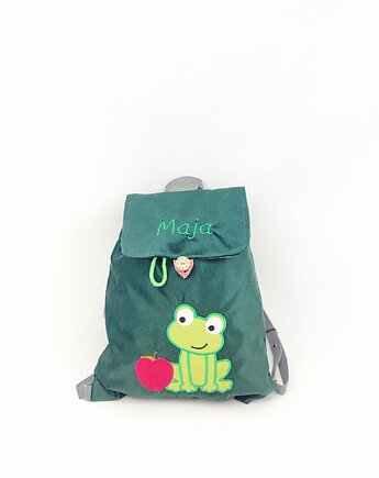 Plecak z żabką, plecak z żabą, personalizowany prezent, Enitka Sweet Baby Room