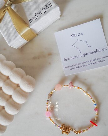 Bransoletka Zodiakalna z Naturalnych Kamieni Waga, MAYBEJWLR