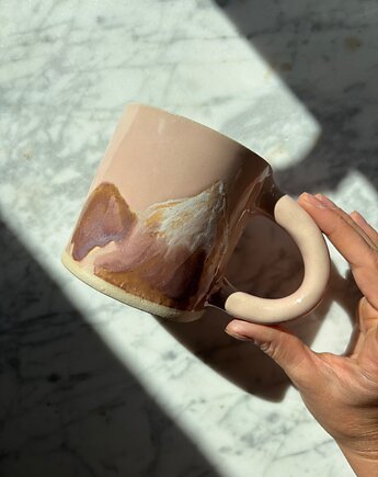 Duży Ceramiczny Kubek Handmade 420 ml z Motywem Górskim Podhale, Maison Fragile