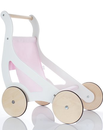 Designerski drewniany wózek dla lalek, OSOBY - Prezent dla dwulatka