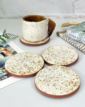 Zestaw podkładek ceramicznych na stół w stylu rustykalnym, 10FingersArt