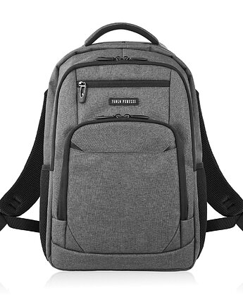 Plecak na laptopa męski szary wodoodporny usztywniany Paolo Peruzzi AS-03-DGR, Paolo Peruzzi
