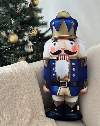 Poduszka Świąteczna Dziadek Do Orzechów Niebieski, poduszkownia