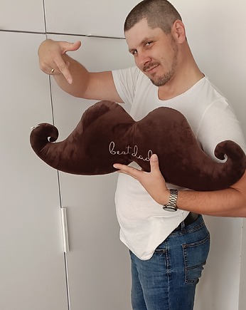 Poduszka personalizowana - wąsy (kolory, tkaniny), Little Angels