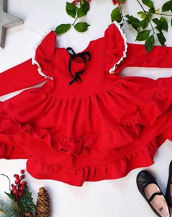 Sukienka Dresowa  Merry Red, FajnieUbieramy
