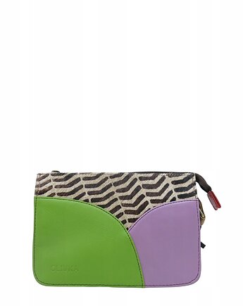 Torebka listonoszka modna damska dwustronna skórzana wzór OLIVKA, Olivka Warsaw