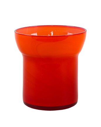 Wazon szklany czerwony, duński design, lata 70, produkcja: Dania, Przetwory design