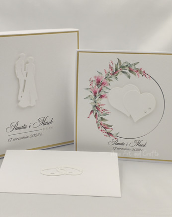 Kartka ślubna z pudełkiem i kopertą, W40, Anna Art and Crafts