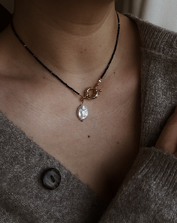 Naszyjnik Onyks z perłą, Chmolowska Jewellery