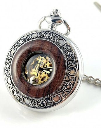 ELEGANCJA W DREWNIE III (Silver)  - Mechanizm ręcznie nakręcany, DROBINY CZASU