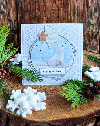 Kartka świąteczna "Zimowy las", mamuta