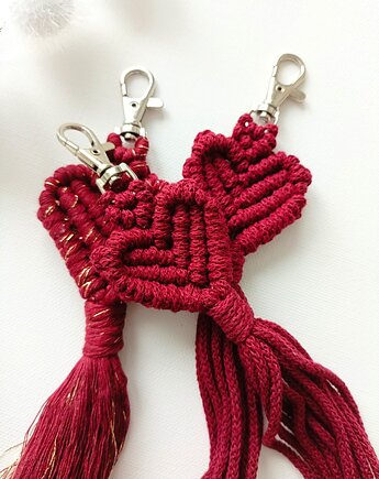 Makramowy brelok serduszko, design and play