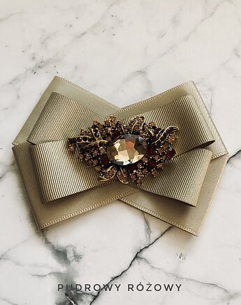 Brosza z kryształem Szampańskim NEW, Pudrowy Różowy