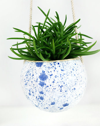 Wisząca doniczka ceramiczna - loft, 10FingersArt