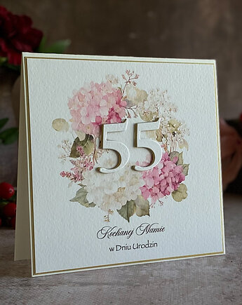 Personalizowana kartka na 55 urodziny, BH 75, Anna Art and Crafts