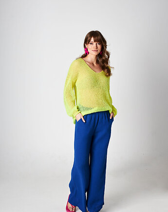 Alpaka sweter Gili - neon żółty, YOU by Tokarska