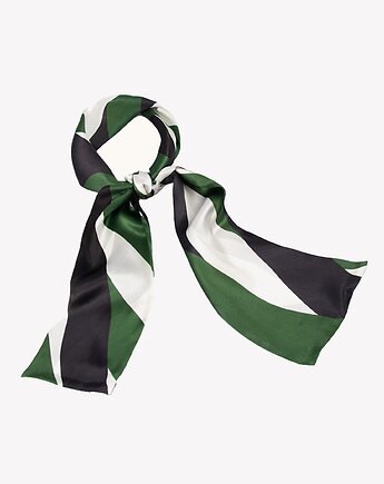 Wąski szal szalik jedwabny w geometryczne wzory 16x145 cm, ALLORA BE UNIQUE