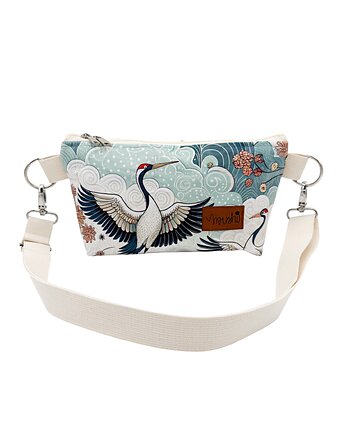 Torebka "Żurawie" welur, MUSHI