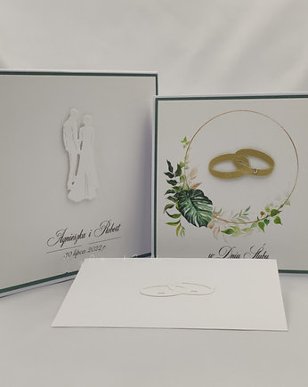 Kartka na ślub z pudełkiem i kopertą W 33B, Anna Art and Crafts