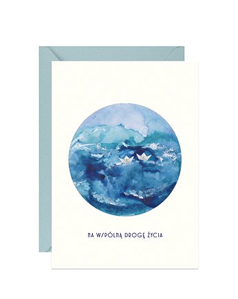 Morska kartka z życzeniami na ślub, Paperwords
