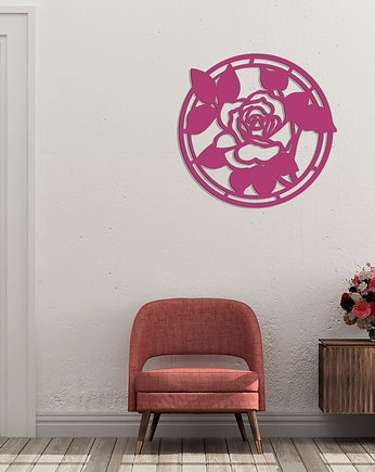 Dekoracyjny panel ażurowy, RÓŻA, DEKORACJA ŚCIENNA 3D,ORNAMENT, 60 cm, ORNAMENTI