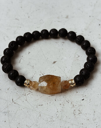 Bransoletka męska Cytryn i Lawa, Chmolowska Jewellery