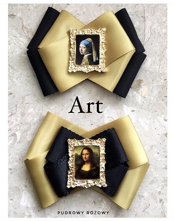 Brosza  ART z obrazem Mona LisaNEW 1szt, Pudrowy Różowy