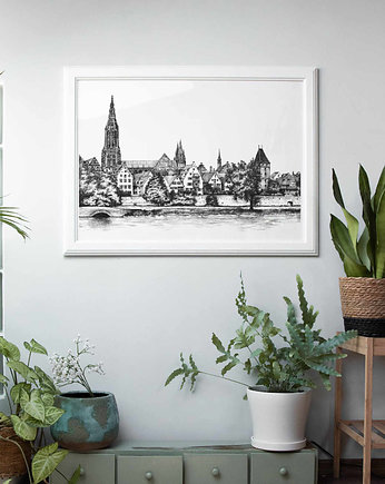 Panorama miasta Ulm, beata sketches