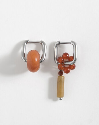 Srebrne kolczyki z kamieni naturalnych, ech studio