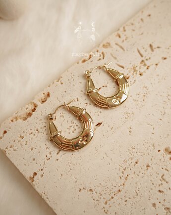 Kolczyki pozłacane Statement Hoops, Maybe Jwlr