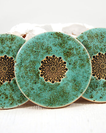 Ceramiczne podkładki pod kubek, filiżankę - hygge, 10FingersArt