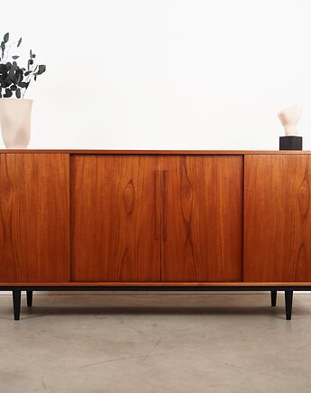 Sideboard tekowy, duński design, lata 70, produkcja: Dania, Przetwory design