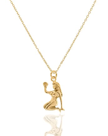 Naszyjnik srebrny pozłacany ze znakiem zodiaku Panna, LUO