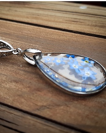 Wisiorek z niezapominajkami, Figa handmade accessories
