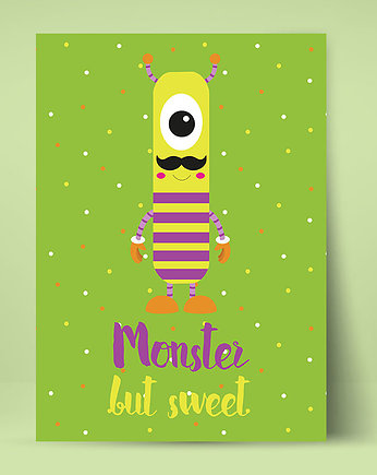 Obrazek dla dziecka - Sweet monster - A4, Bajkowe Obrazki