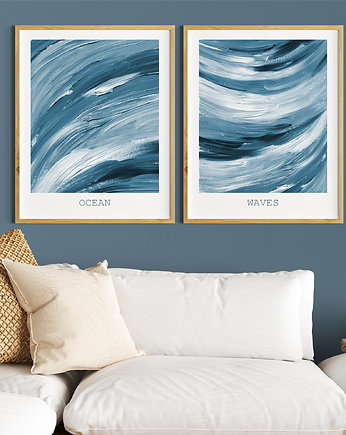 Dwa plakaty - Ocean Waves, OKAZJE - Prezent na Mikołajki