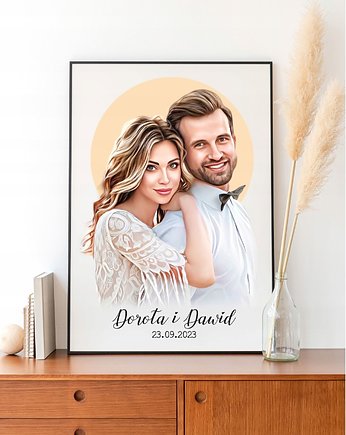 Plakat ze zdjęcia para A3 ślub rocznica na prezent, Natu Artwork